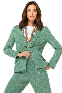 Femmes Caroline Biss Gilets*1888-62 / Blazer Ajuste Leger En Bouclette Legere
