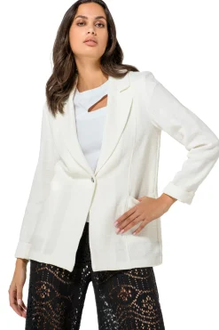 Femmes Caroline Biss Gilets*1884-91 / Blazer Droit En Fine Bouclette