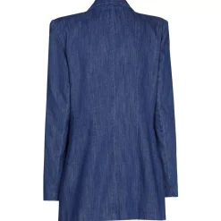 Femmes Caroline Biss Gilets*1816-24 / Blazer En Jean Long Souple Coupe Legere