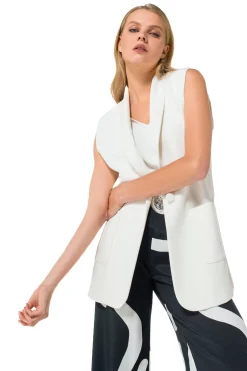 Femmes Caroline Biss Gilets*1830-91 / Blazer Sans Manches Coupe Droite Effet Epaule