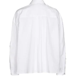 Femmes Caroline Biss Hauts*1608-90 / Blouse Courte Oversize En Coton Avec Broderie
