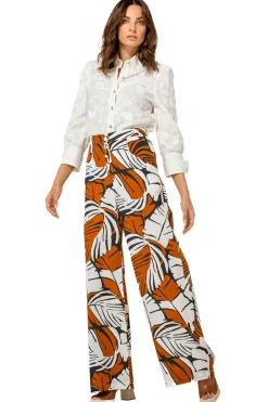 Femmes Caroline Biss Hauts*1614-91 / Blouse Droite En Coton Avec Broderie
