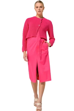 Femmes Caroline Biss Tire*1281-74 / Bolero En Grosse Tricot En Coton