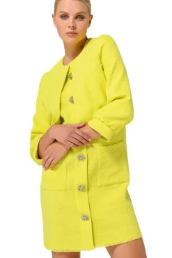 Femmes Caroline Biss Gilets*1883-80 / Cardigan Bolero Court En Bouclette Legere