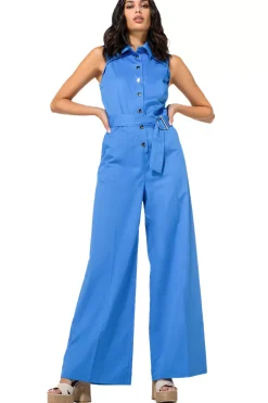 Femmes Caroline Biss Pantalon*1577-27 / Combinaison Confortable En Coton, Longueur Cheville, Jambe Large