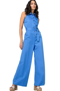 Femmes Caroline Biss Pantalon*1577-27 / Combinaison Confortable En Coton, Longueur Cheville, Jambe Large
