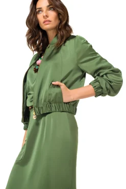Femmes Caroline Biss Gilets*1867-61 / Gilet Bomber Court Brillant