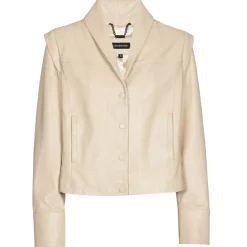 Femmes Caroline Biss Gilets*1800-33 / Gilet En Cuir Avec Manche Amovible