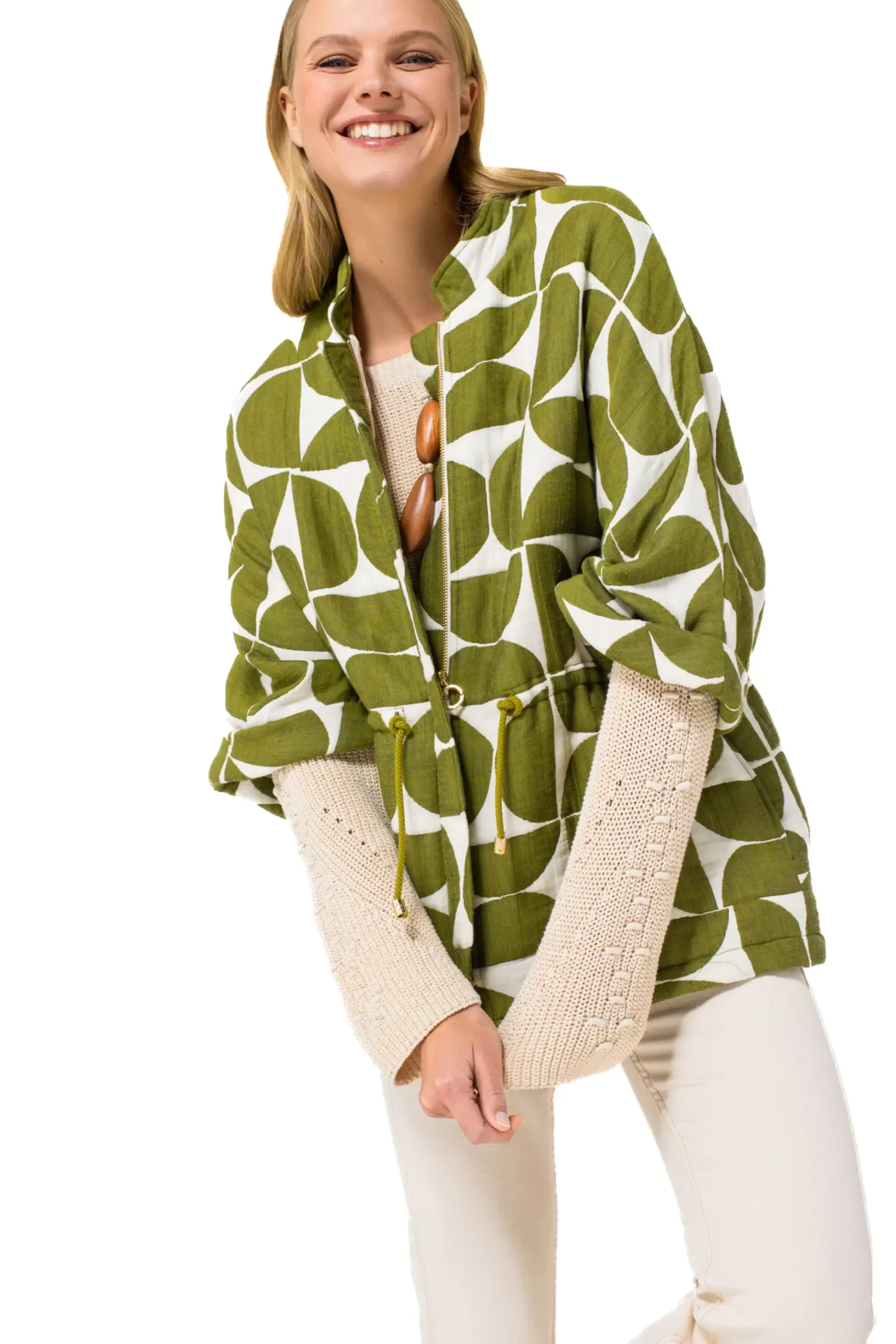 Femmes Caroline Biss Gilets*1446-60 / Gilet Fantaisie "Debut De Saison" Legerement Rembourre
