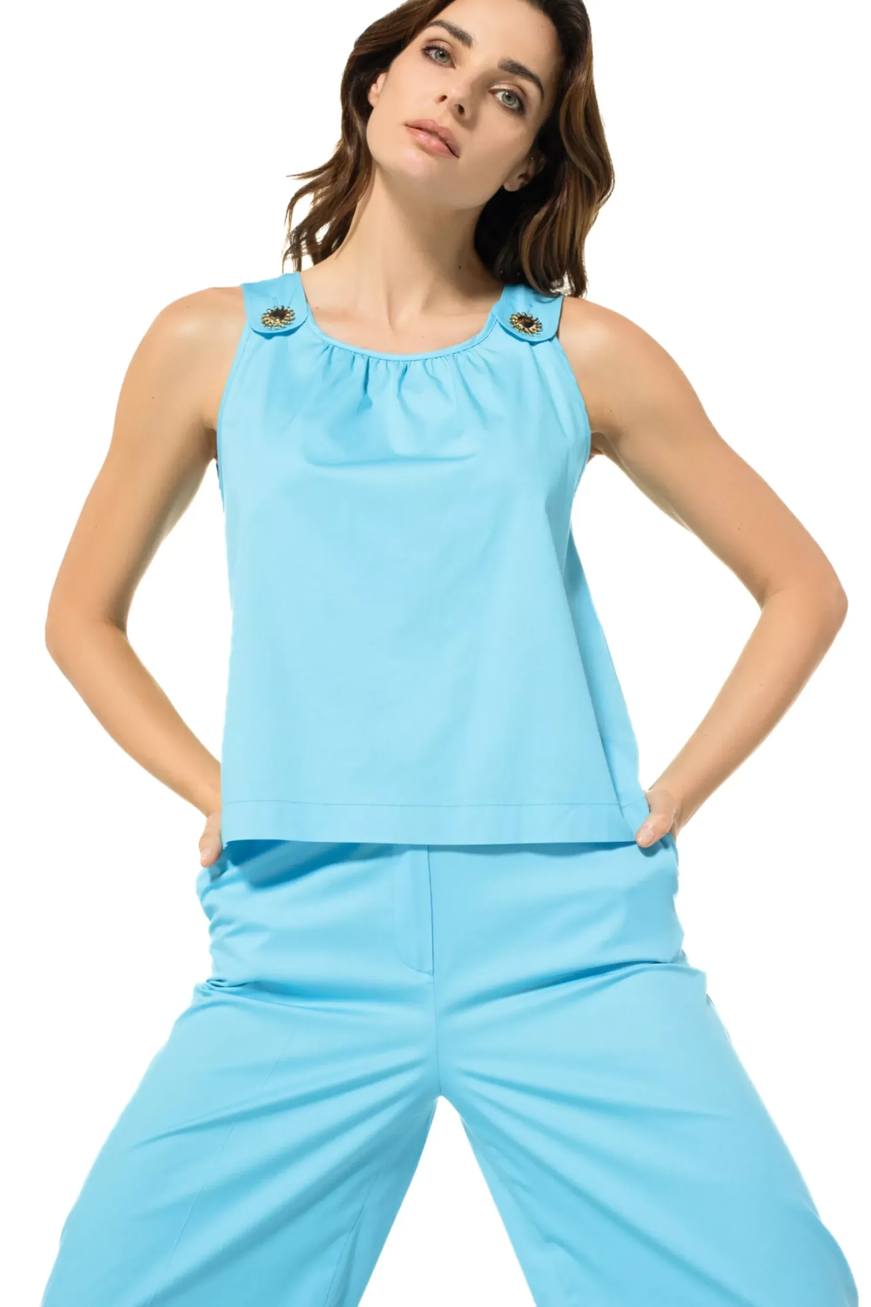 Femmes Caroline Biss Hauts*3673-62 / Haut Confortable Avec Effet Dos