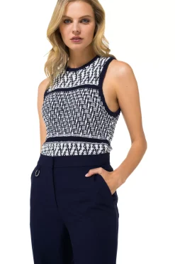 Femmes Caroline Biss Tire*1221-29 / Haut Debardeur Grosse Maille