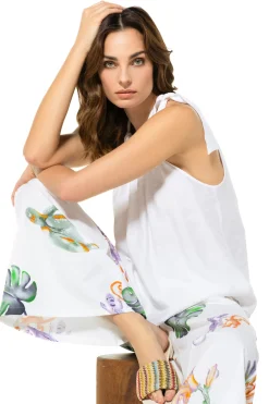 Femmes Caroline Biss Hauts*3671-90 / Haut Long Ample D'Ete