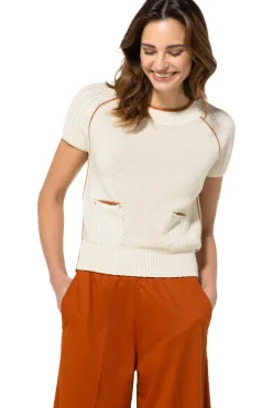 Femmes Caroline Biss Tire*1218-34 / Haut Maille Fine 2 Styles
