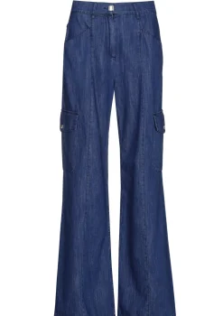 Femmes Caroline Biss Pantalon*1512-24 / Jean Cargo Fluide, Jambe Large, Taille Normale