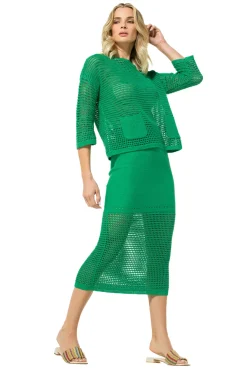 Femmes Caroline Biss Jupes*3714-61 / Jupe Midi En Maille