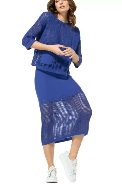 Femmes Caroline Biss Jupes*3714-26 / Jupe Midi En Maille