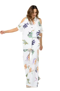 Femmes Caroline Biss Hauts*3682-69 / Nuisette Longue Effet Epaule