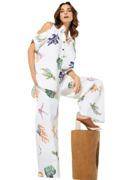 Femmes Caroline Biss Hauts*3682-69 / Nuisette Longue Effet Epaule