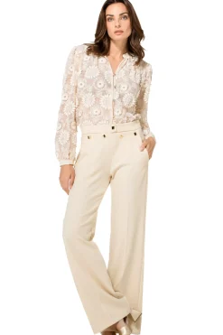 Femmes Caroline Biss Pantalon*1583-34 / Pantalon City Look Confortable, Jambe Droite, Taille Normale