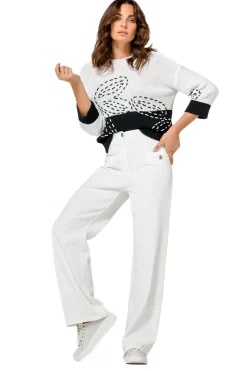 Femmes Caroline Biss Pantalon*1502-91 / Pantalon Confortable, Look Jeans, Jambe Droite, Taille Haute