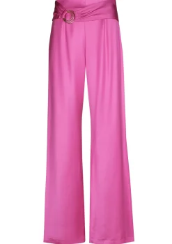 Femmes Caroline Biss Pantalon*1535-73 / Pantalon Festif Fluide, Jambe Droite, Taille Haute