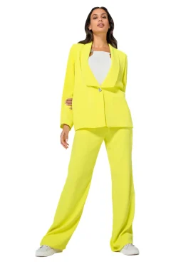 Femmes Caroline Biss Pantalon*1521-80 / Pantalon Fluide City Look, Jambe Droite, Taille Normale