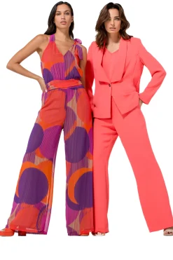 Femmes Caroline Biss Pantalon*1521-72 / Pantalon Fluide City Look, Jambe Droite, Taille Normale