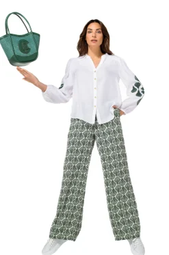 Femmes Caroline Biss Pantalon*1590-69 / Pantalon Fluide, Jambe Droite, Taille Normale