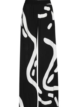 Femmes Caroline Biss Pantalon*1558-19 / Pantalon Palazzo Fluide, Taille Normale