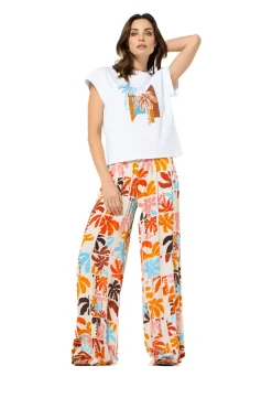Femmes Caroline Biss Pantalon*3569-89 / Pantalon Palazzo Fluide, Taille Normale