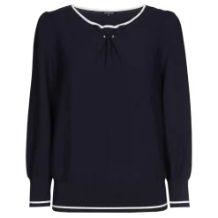 Femmes Caroline Biss Tire*1248-21 / Pull Bicolore Maille Fine