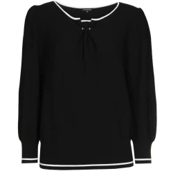 Femmes Caroline Biss Tire*1248-10 / Pull Bicolore Maille Fine