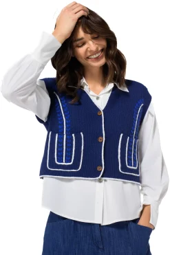 Femmes Caroline Biss Tire*1287-29 / Pull Debardeur En Coton