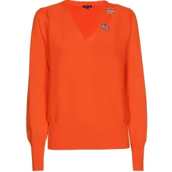Femmes Caroline Biss Tire*1259-53 / Pull Elegant En Maille Fine 2 Styles