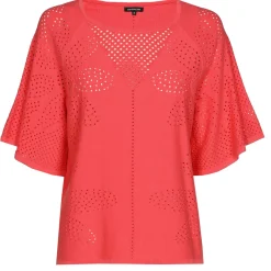 Femmes Caroline Biss Tire*1249-72 / Pull En Maille Fine Effet Fleur