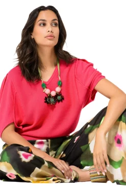 Femmes Caroline Biss Tire*1247-74 / Pull En Maille Fine Effet Manches