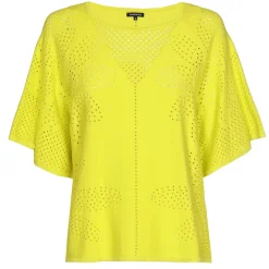 Femmes Caroline Biss Tire*1249-80 / Pull En Maille Fine Effet Fleur
