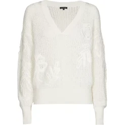 Femmes Caroline Biss Tire*1294-91 / Pull Feminin Effet Broderie