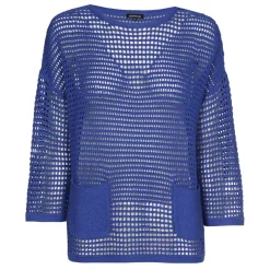 Femmes Caroline Biss Tire*3213-26 / Pull Long En Crochet Transparent