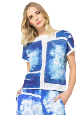 Femmes Caroline Biss Tire*3203-29 / Pull Tricote Semi-Transparent
