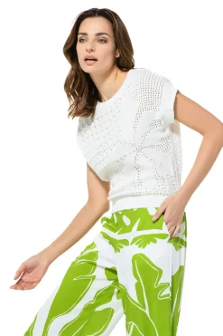 Femmes Caroline Biss Tire*3215-91 / Pull Tricote Semi-Transparent