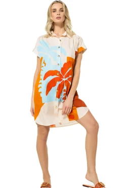 Femmes Caroline Biss Robes*3170-89 / Robe Chemise Droite Confortable