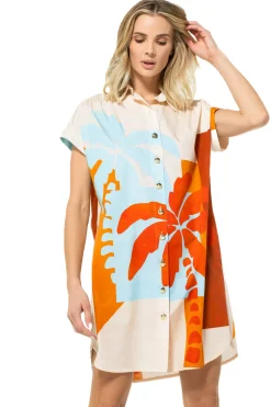 Femmes Caroline Biss Robes*3170-89 / Robe Chemise Droite Confortable