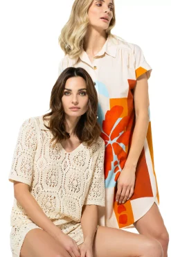 Femmes Caroline Biss Robes*3170-89 / Robe Chemise Droite Confortable