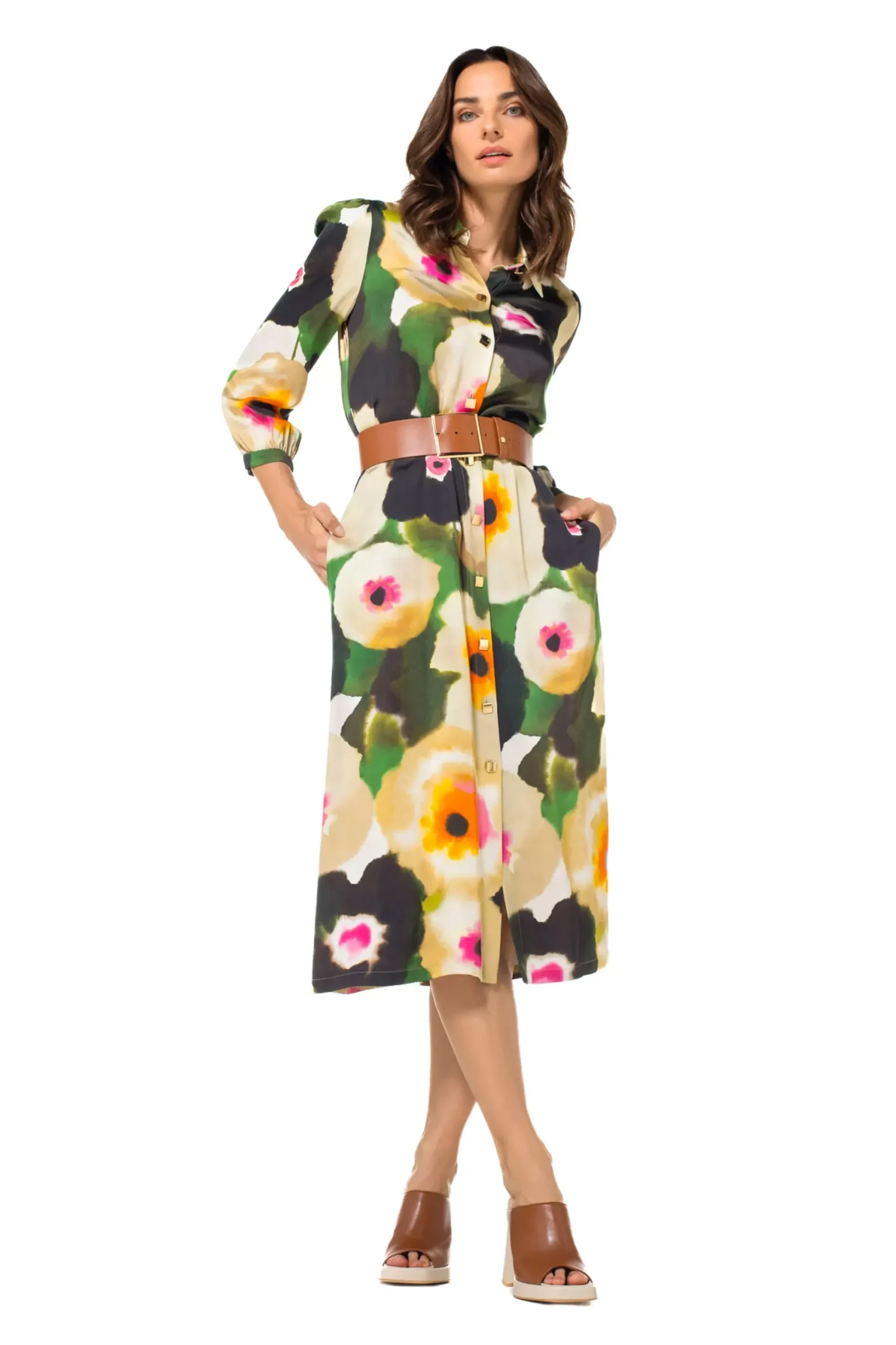 Femmes Caroline Biss Robes*1137-69 / Robe Chemise Fluide