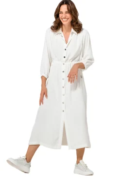 Femmes Caroline Biss Robes*1119-91 / Robe Chemise Midi Fluide