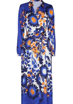 Femmes Caroline Biss Robes*1172-29 / Robe Chemise Midi Fluide
