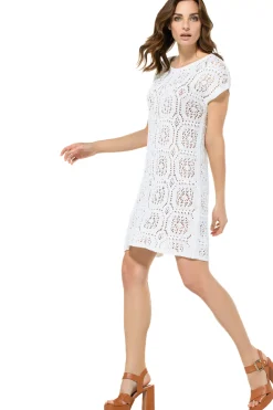 Femmes Caroline Biss Robes*3118-90 / Robe Courte Fraiche Au Crochet