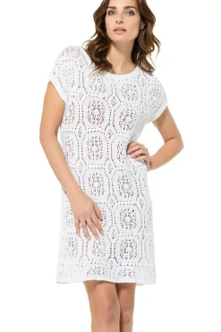 Femmes Caroline Biss Robes*3118-90 / Robe Courte Fraiche Au Crochet