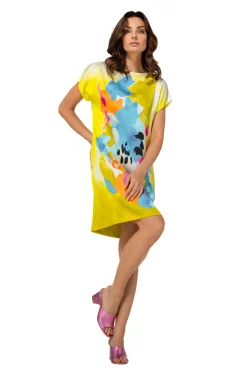 Femmes Caroline Biss Robes*1164-79 / Robe D'Ete Droite Et Fluide